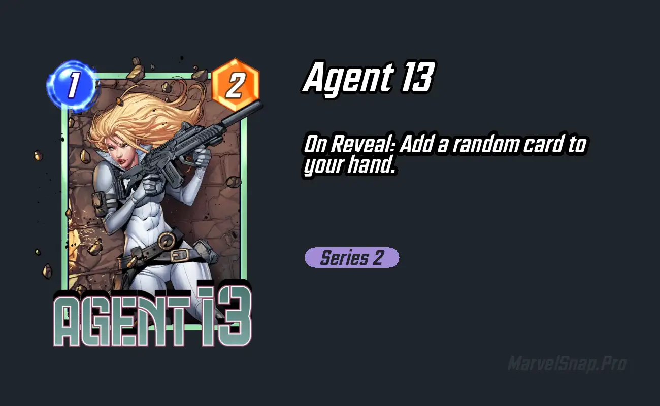 Agent 13 Marvel Snap Card | MarvelSnap.pro