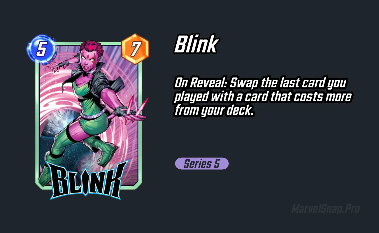 Blink Marvel Snap Card Marvelsnappro