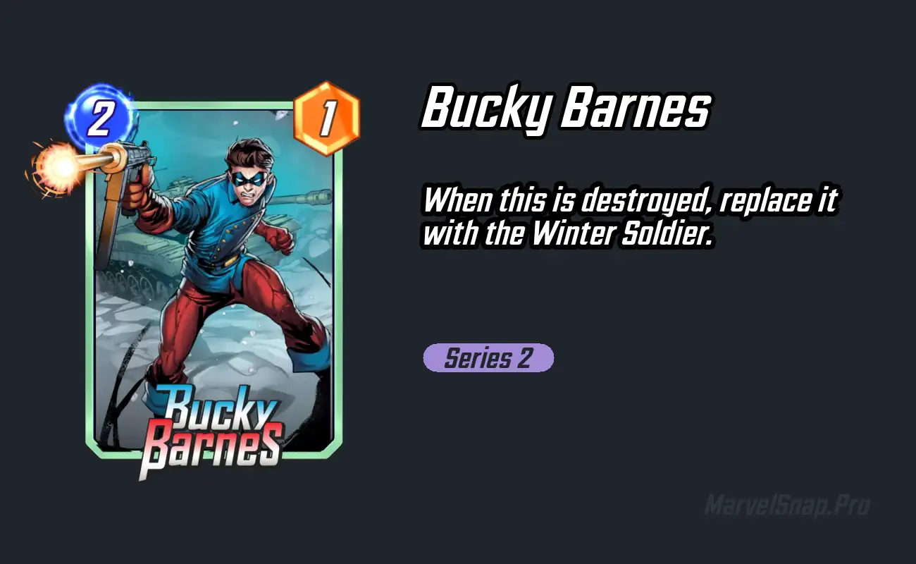 Bucky Barnes Marvel Snap Card | MarvelSnap.pro