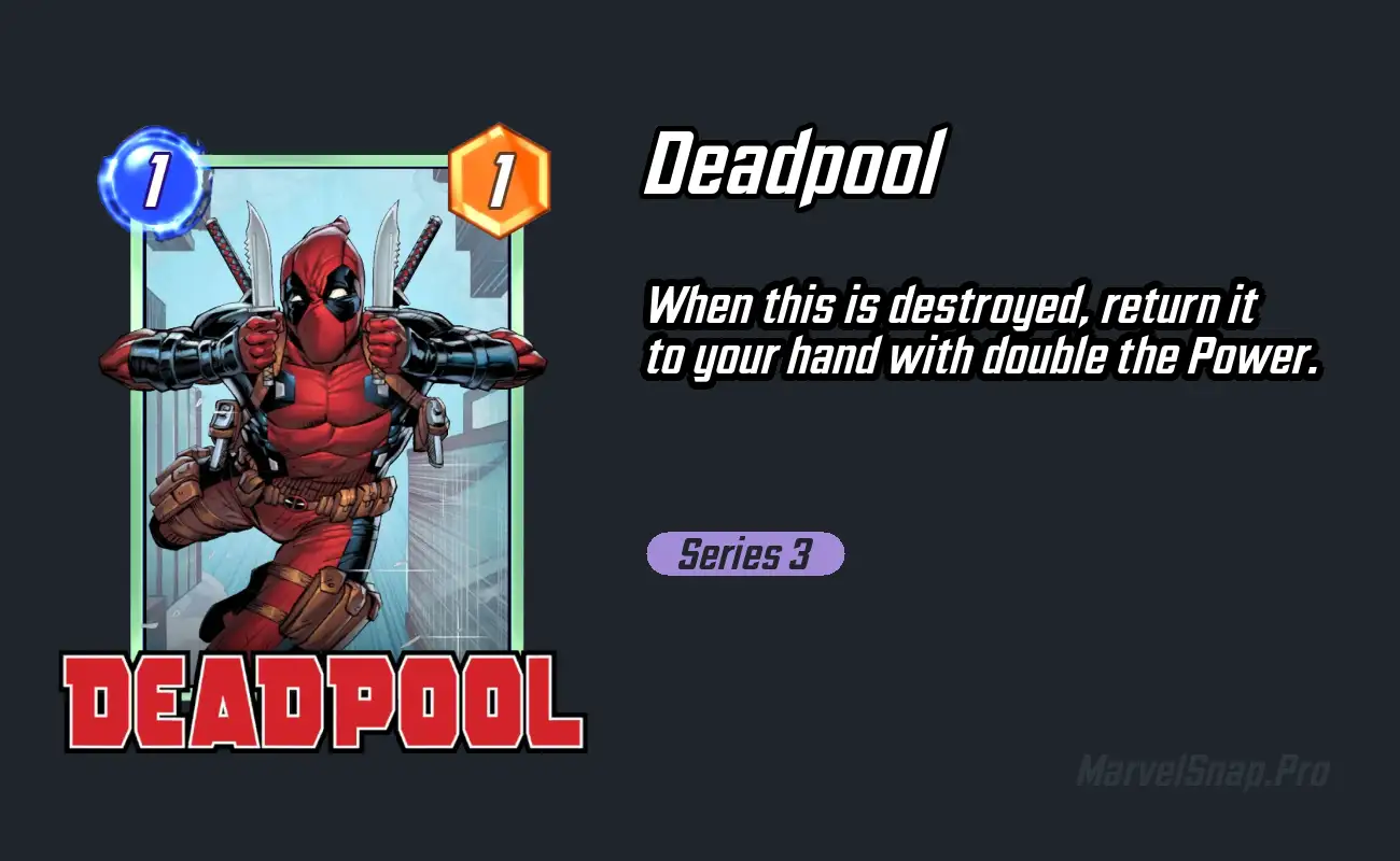 Deadpool Marvel Snap Card MarvelSnap.pro