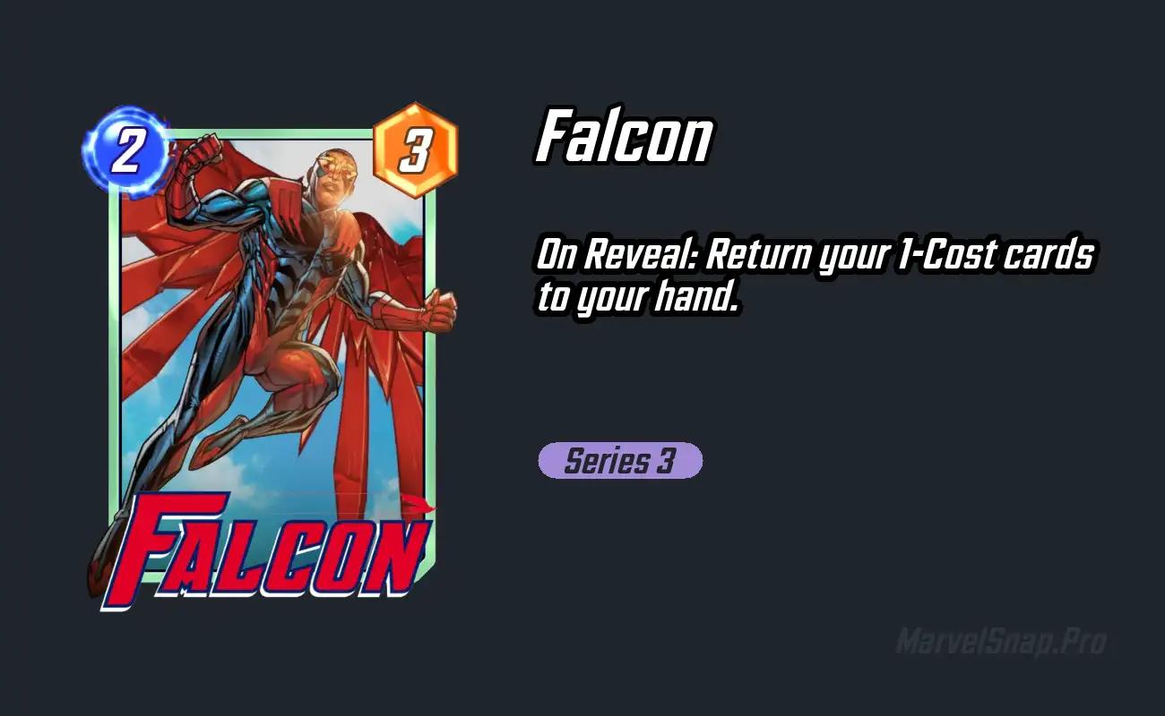 Falcon Marvel Snap Card MarvelSnap.pro