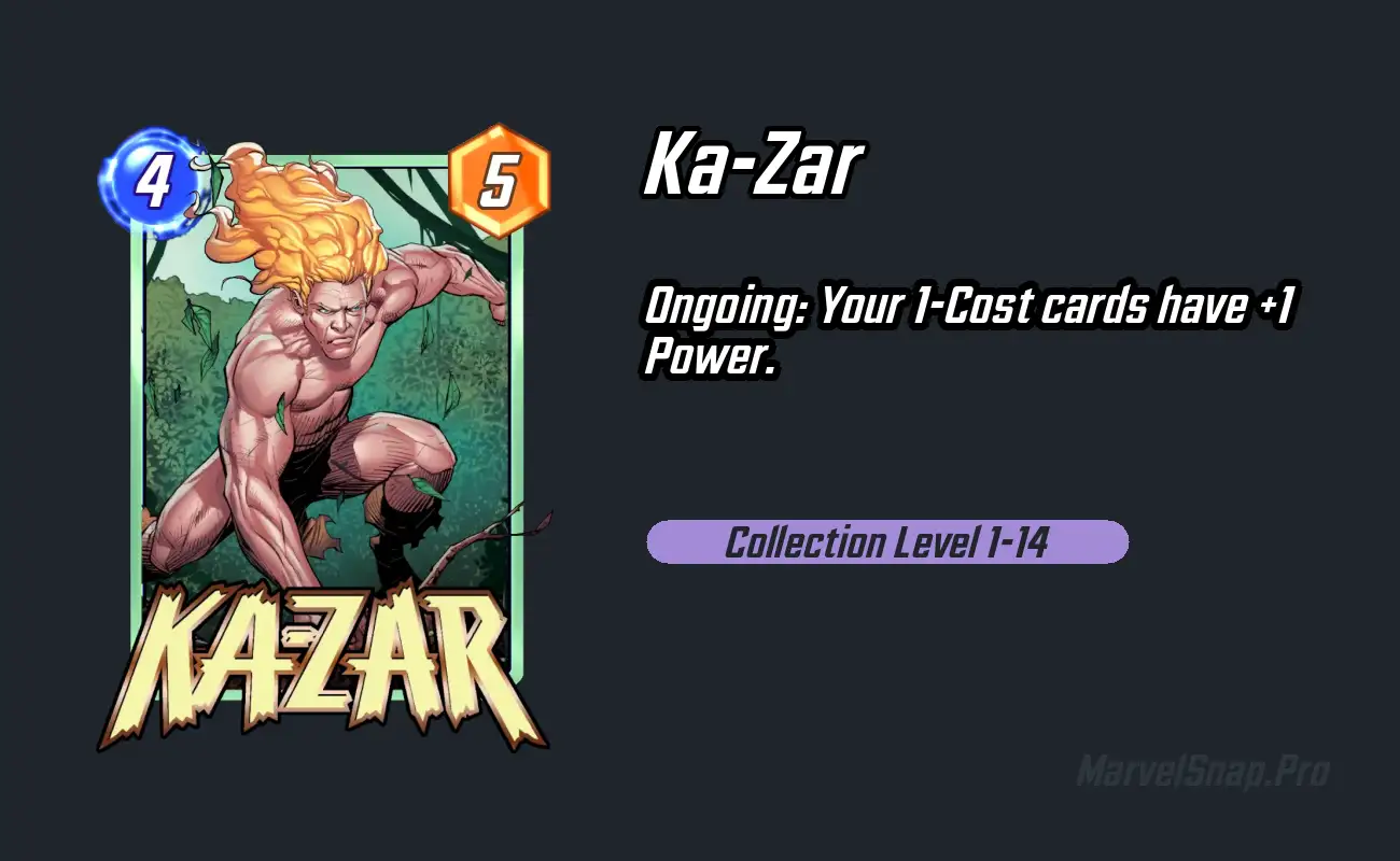KaZar Marvel Snap Card MarvelSnap.pro