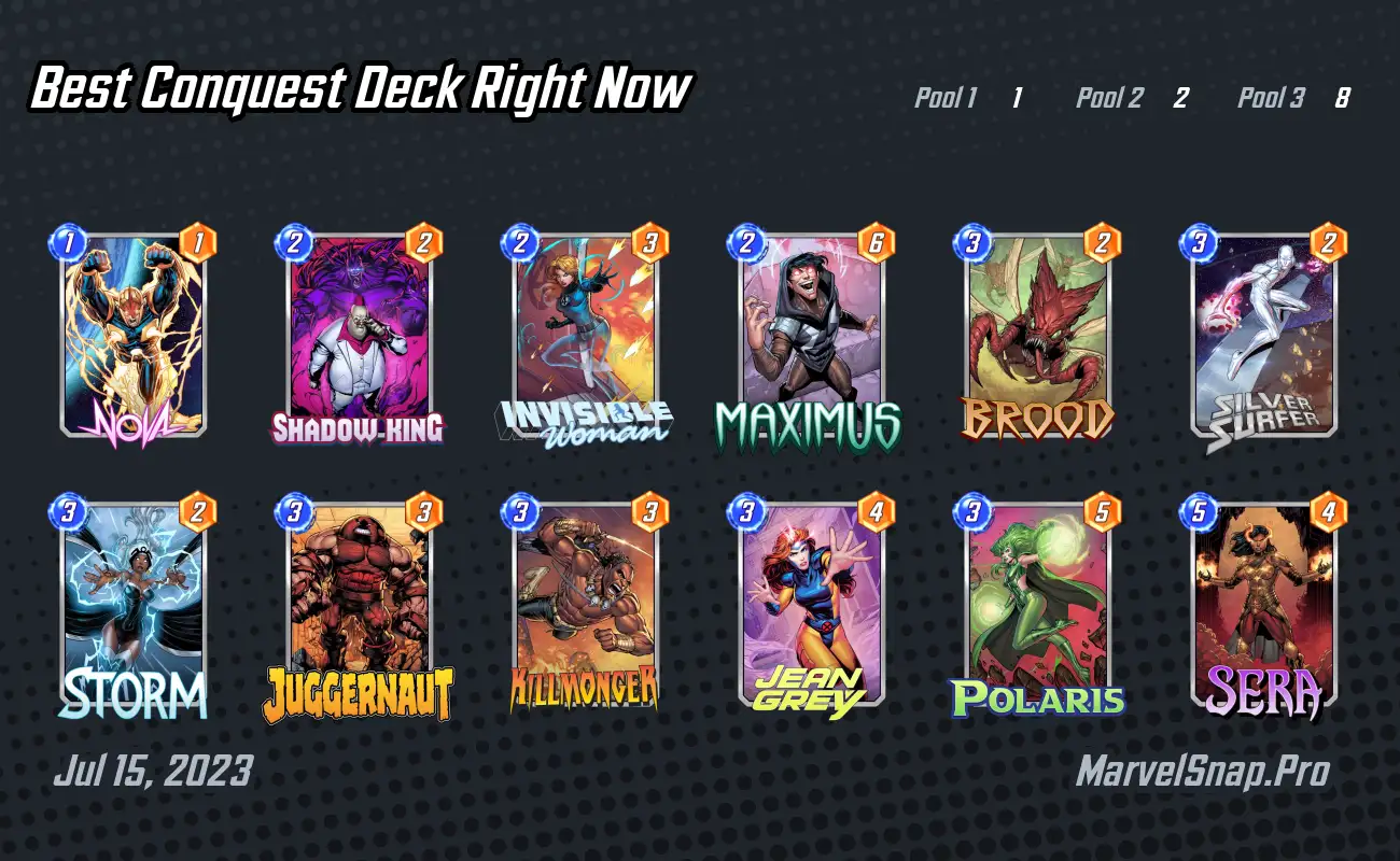 One of the best deck for Conquest : r/MarvelSnap