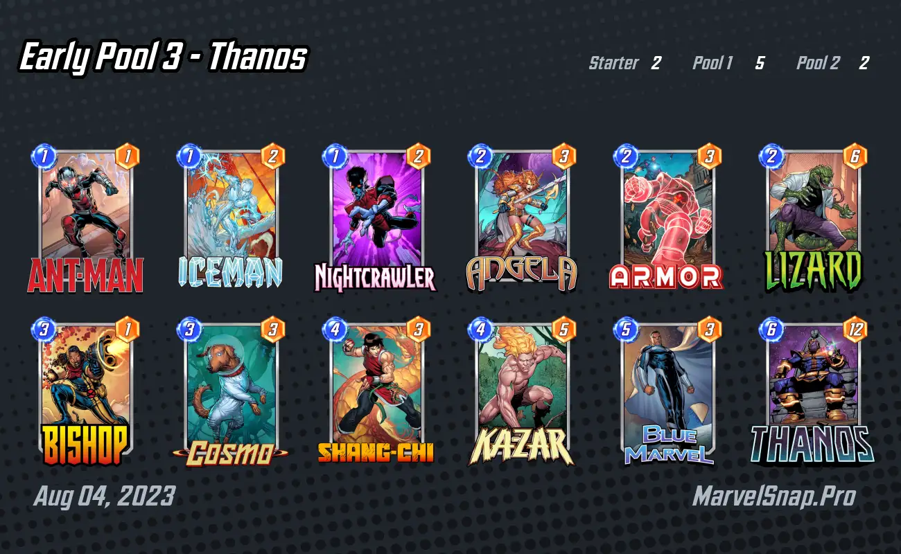 Early decks possible with a few pool 3 cards in Marvel Snap - Inven Global