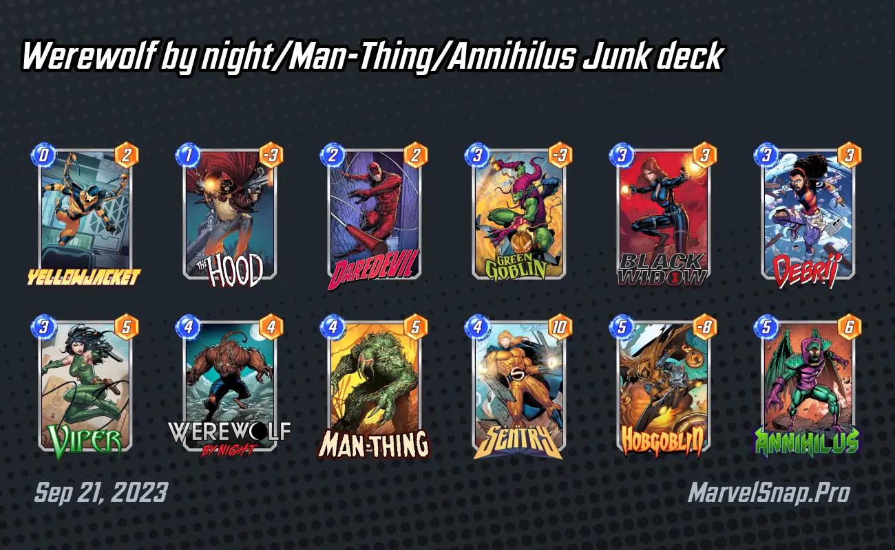 Werewolf by night/Man-Thing/Annihilus Junk deck